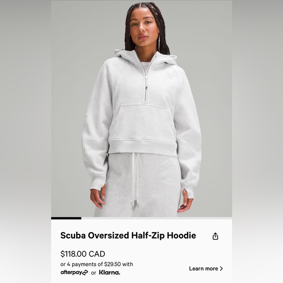 Lululemon Scuba Half Zip, XS/S, Gray - Picture 1 of 3